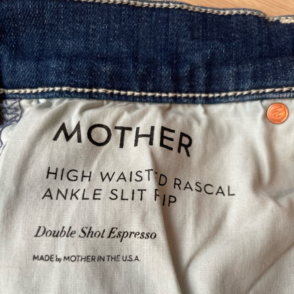 MOTHER High Waisted Rascal Ankle Slit Flip - Picture 5 of 11